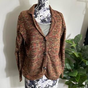 Tudor court vintage brown Button-Up Women's Sweater